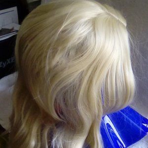 Yellow- Platinum Blond Wig Springtime Look